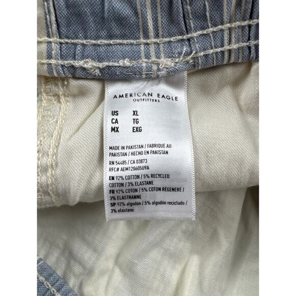 AE‎ 5.5” Lived-In Flex Trekker Short XL Blue White Striped - Picture 5 of 5